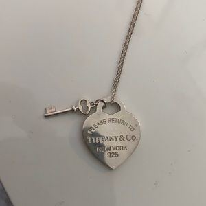 Tiffany & co heart and key necklace